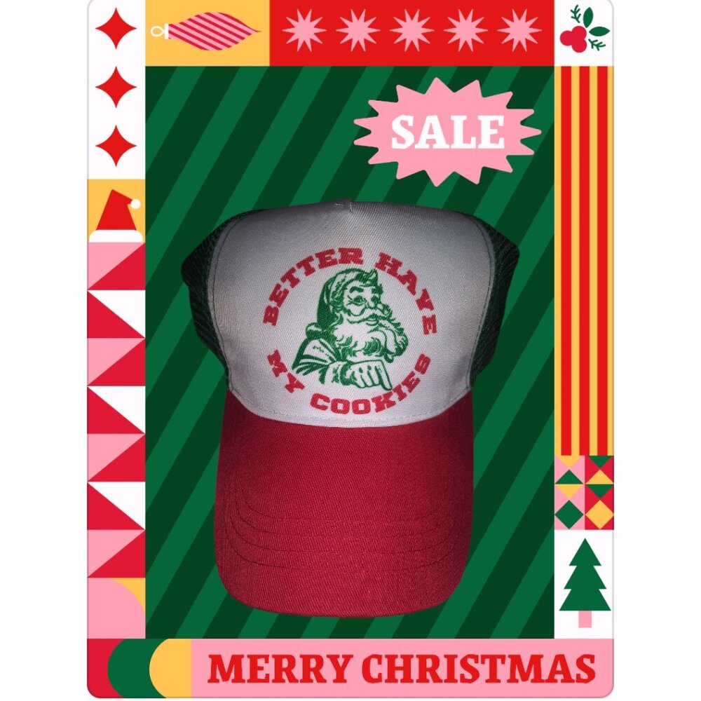 Christmas snap back trucker cap
